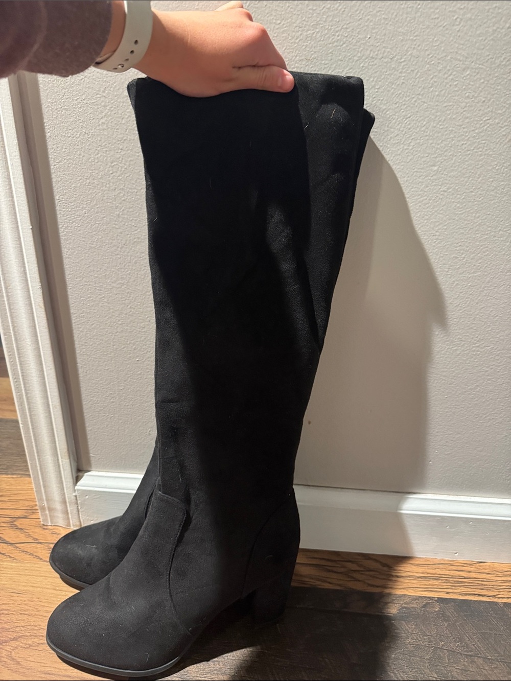 Dream Paris chunky heel knee high boots